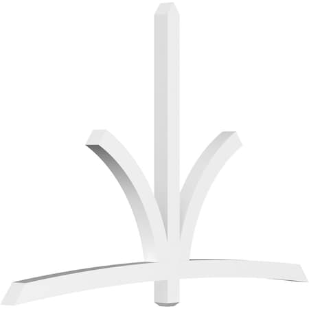 Ekena Millwork Davenport Architectural Grade PVC Gable Bracket, 96"W x 64"H x 4"D x 4"F, 16/12 Pitch GBP096X64X0404DAV00